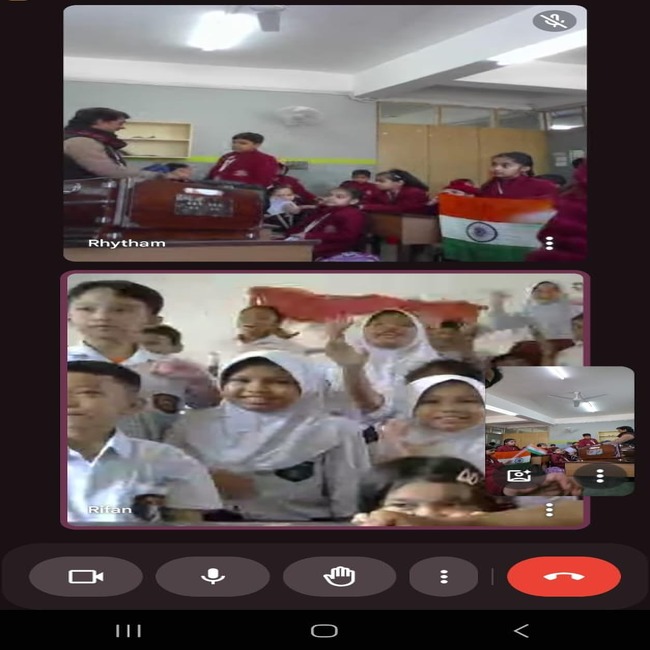 Class 2 engages online with peers at an Indonesian school